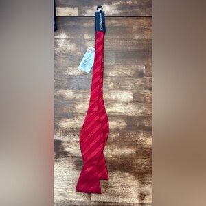 Croft & Barrow Red Diagonal Striped Bow Tie
